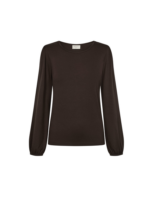 Freequent FQLIANA Soft Jersey Long Sleeve Top 212042 MOLE - Mole Brown