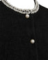 Freequent FQGRSFLIRT Pearl & Rhinestone Neckline Cardigan 212123 - Black