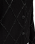 Freequent FQSAFRI Diamond Pattern Sequin Button-Down Cardigan 212163 BK - Black