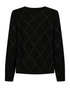 Freequent FQSAFRI Diamond Pattern Sequin Button-Down Cardigan 212163 BK - Black