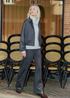 Freequent FQNADUVA Checked Jersey Zip Jacket 212296 - Black/Desert Taupe