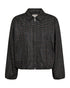Freequent FQNADUVA Checked Jersey Zip Jacket 212296 - Black/Desert Taupe