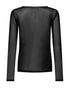 Freequent FQMESHKA Sheer Mesh Long Sleeve T-Shirt 212413 BLK - Black