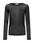 Freequent FQMESHKA Sheer Mesh Long Sleeve T-Shirt 212413 BLK - Black