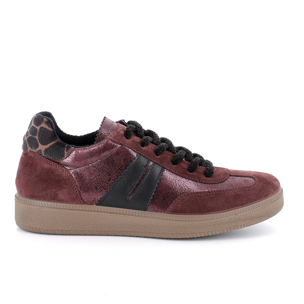 Igi & Co Womens Suede Lace-Up Trainer 2165511 - Bordo