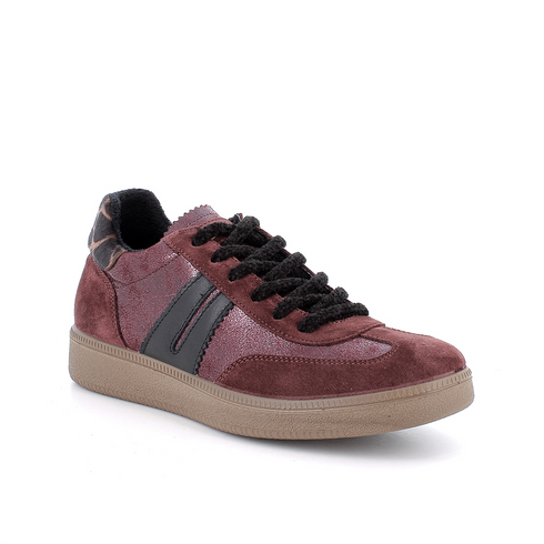 Igi & Co Womens Suede Lace-Up Trainer 2165511 - Bordo