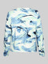 Signature Women's Blouson Shirt 218661 - Elegant Marble Print