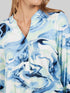 Signature Women's Blouson Shirt 218661 - Elegant Marble Print