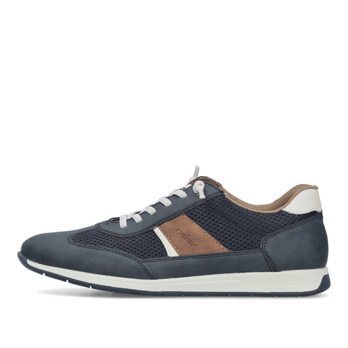 Rieker Men's Blue Elasticated Slip-On Casual Trainers 11960-14