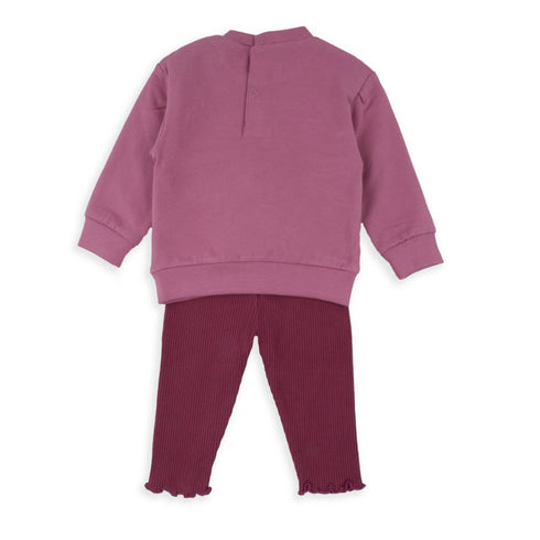 Babybol 2-Piece Sweatshirt & Corduroy-Effect Legging Set 251035