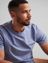 Vedoneire Men's Organic Cotton Blend Everyday T-Shirt Blue Aura 2204