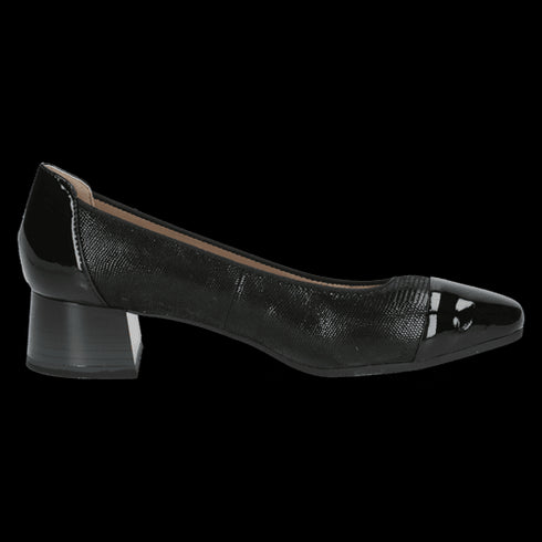 Caprice Ladies Slip On Block Heel Shoe