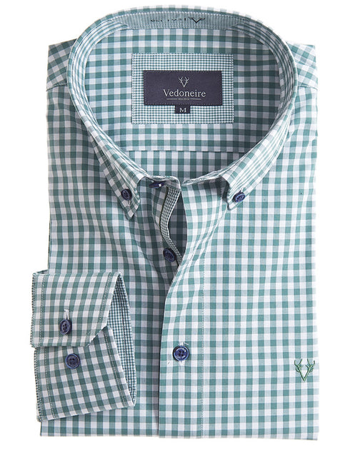 Vedoneire Button Down Long Sleeve Shirt 2398 – Classic 100% Cotton Menswear