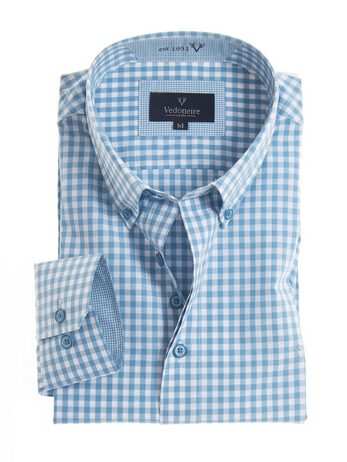 Vedoneire Button Down Long Sleeve Shirt 2398 – Classic 100% Cotton Menswear