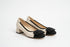 Loretta Vitale | W5341 Off White & Black Slip On Bow Heels