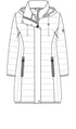 Frandsen by Godske Women’s Quilted Jacket with Detachable Hood 103 588