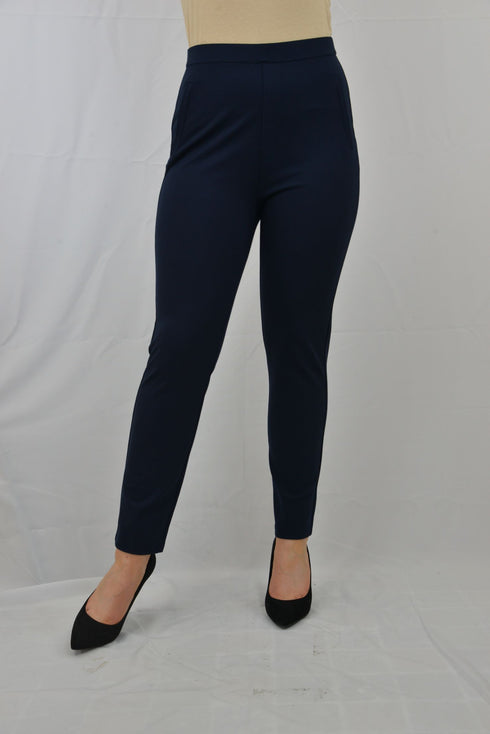 Jessica Graaf Mock-Zip Trousers Tapered Leg with Seam 24424