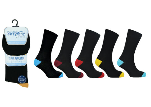 Men’s Easy Grip Non-Elastic 3 Pack Socks - Soft Comfort Fit 2449