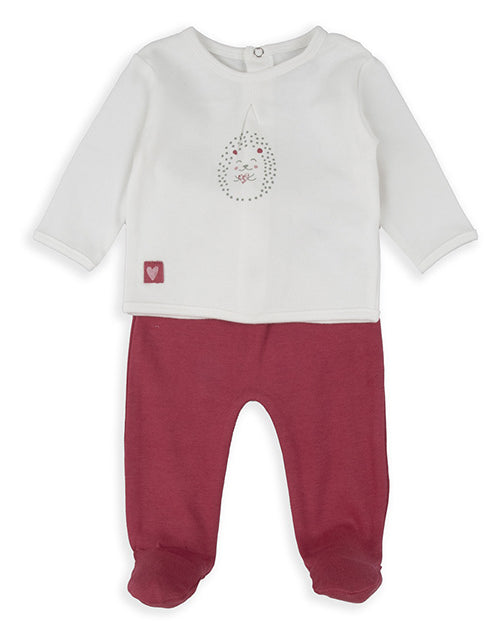 Babybol Organic Cotton 2-Piece Outfit 250403 with Covered Feet