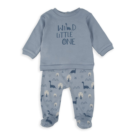 Babybol 2 Piece Set 250407 Wild Little One Dinosaur Blue