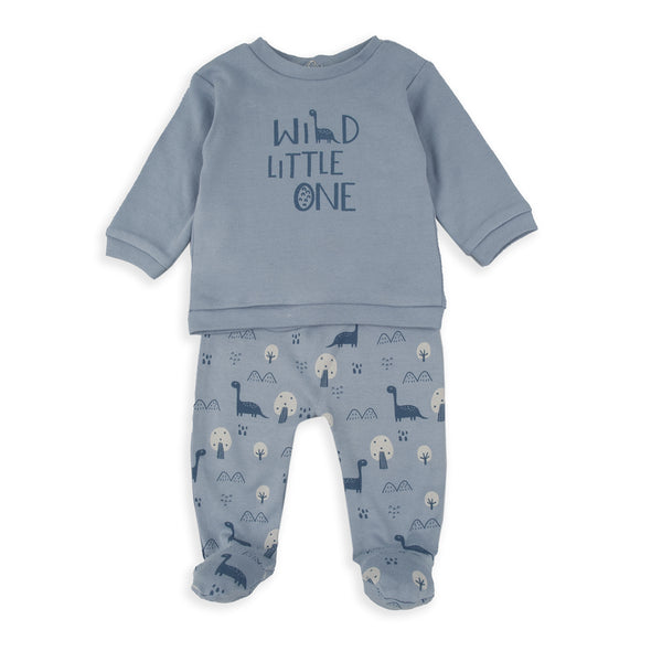 Babybol 2 Piece Set 250407 Wild Little One Dinosaur Blue