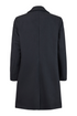 Normann Women's Black 90 Single-Breasted Wool Blend Classic Coat 2504