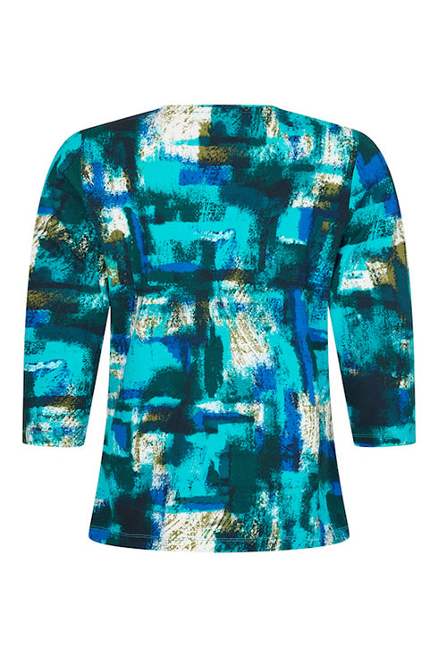 Sunday Abstract Print Round Neck T-Shirt 6560 6304