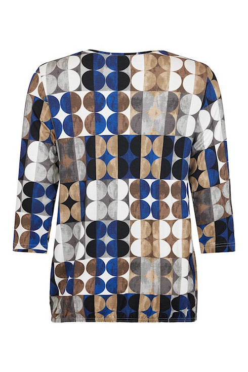 Sunday 3/4 Sleeve Abstract Jersey Top – Style 6919 6382