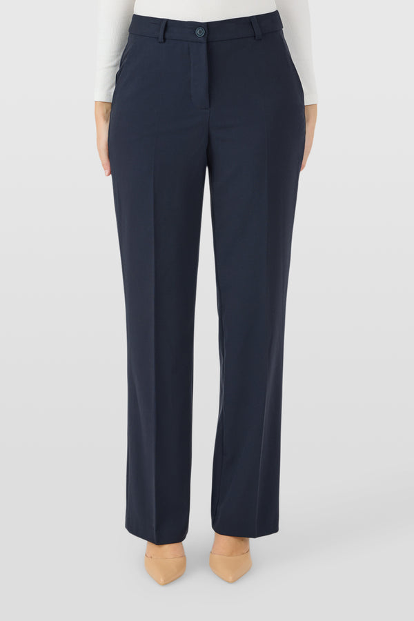 Robell Britt Wide Leg Trousers 80cm in Navy – 53578 5405 69