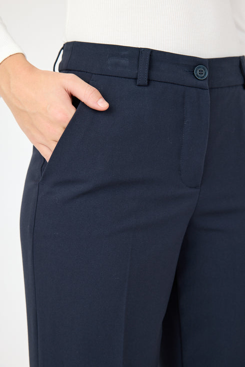 Robell Britt Wide Leg Trousers 80cm in Navy – 53578 5405 69