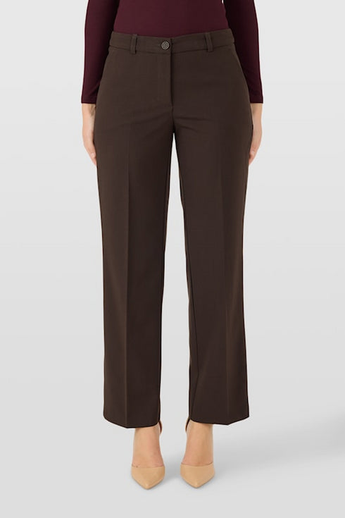 Robell Britt Wide Leg 80cm Trousers - High Waist, Pressed Pleats 53578-5405