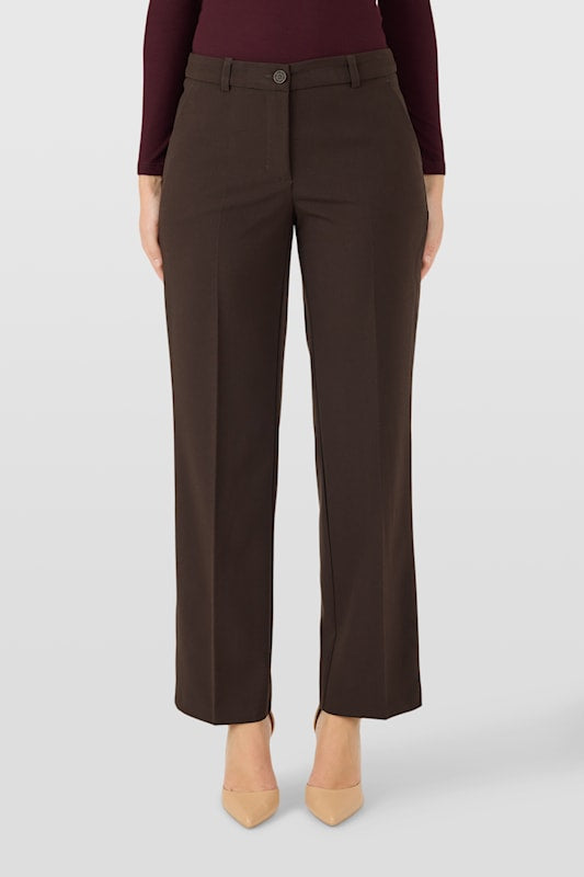 Robell Britt Wide Leg 80cm Trousers - High Waist, Pressed Pleats 53578-5405