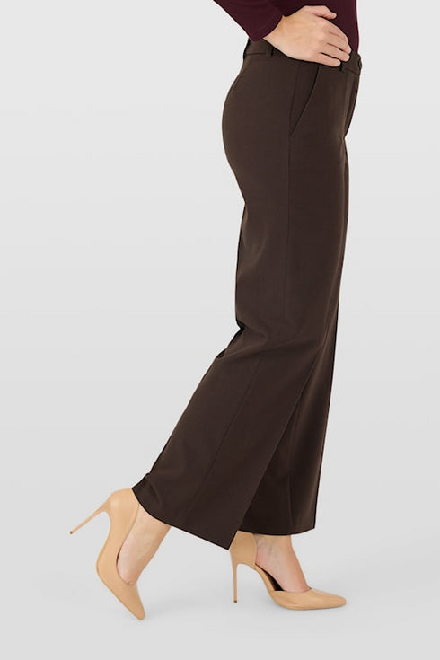 Robell Britt Wide Leg 80cm Trousers - High Waist, Pressed Pleats 53578-5405