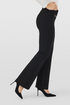 Robell Joella 82cm Kickflare Trousers with Gold Detail - Black SKU 53641-60012