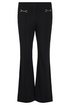 Robell Joella 82cm Kickflare Trousers with Gold Detail - Black SKU 53641-60012