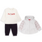 Babybol 3-Piece Floral Outfit Set (521003) with Hooded Zip-Up