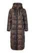 Normann Long Hooded Animal Print Coat - Style 4339-4557-0