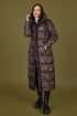 Normann Long Hooded Animal Print Coat - Style 4339-4557-0