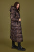 Normann Long Hooded Animal Print Coat - Style 4339-4557-0