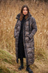 Normann Long Hooded Animal Print Coat - Style 4339-4557-0