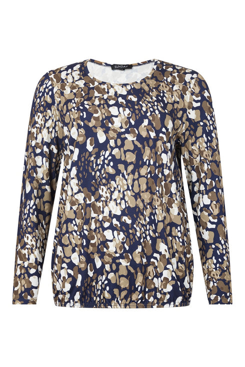 Sunday Long Sleeve Round Neck T-Shirt – Relaxed Fit 6785-6389-0