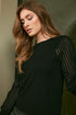 Sunday Elegant Sheer Sleeve Pullover 252-6876-6440