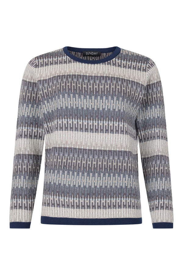 Sunday Pattern Knit Long Sleeve Jumper 6928-6439