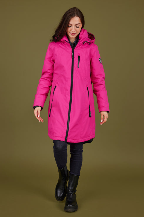 Normann Womens Waterproof Rain Jacket 9223 5198 56 - Sangria Pink