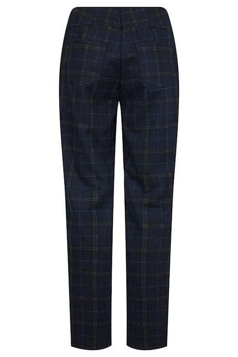 Robell Bella Bannatyne Tartan Check Trouser - Classic Bella Fit, Straight-Leg Tailoring 52564 55054