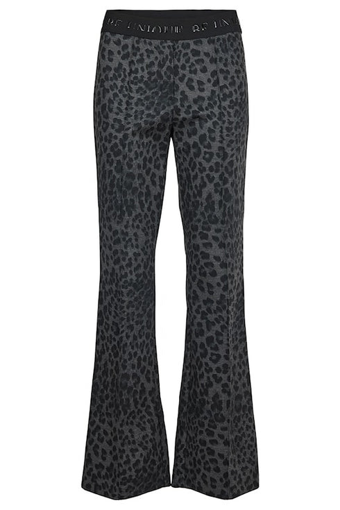 Robell Joella Trousers 53474-55063-0 - Flared Animal Print Jersey Trousers