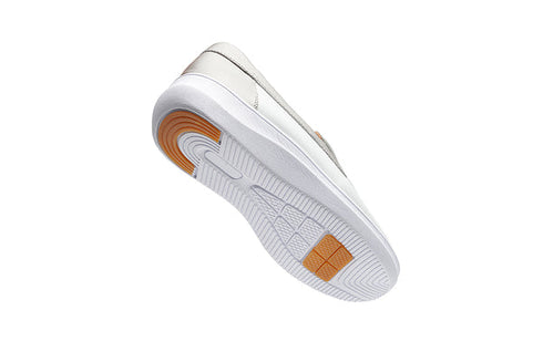 G Comfort 25292-1 White & Titanium/Bronze Slip On Moccasins
