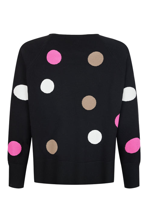 Sunday Circle Print Pullover with Ribbed Trim - 6742 6281