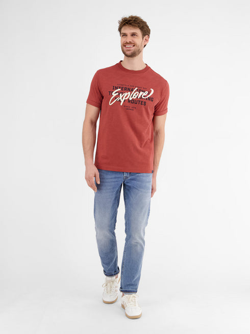 Lerros Men's Jersey T-Shirt with Chest Print 2543023