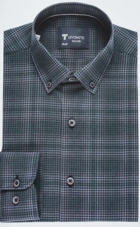 Levoratto Series 25730 Long Sleeve Slim Fit Shirt with button down collar